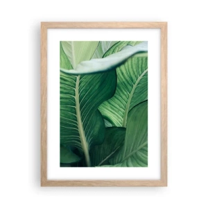 Plakat w ramie jasny dąb - Życie intensywnie zielone - 30x40 cm