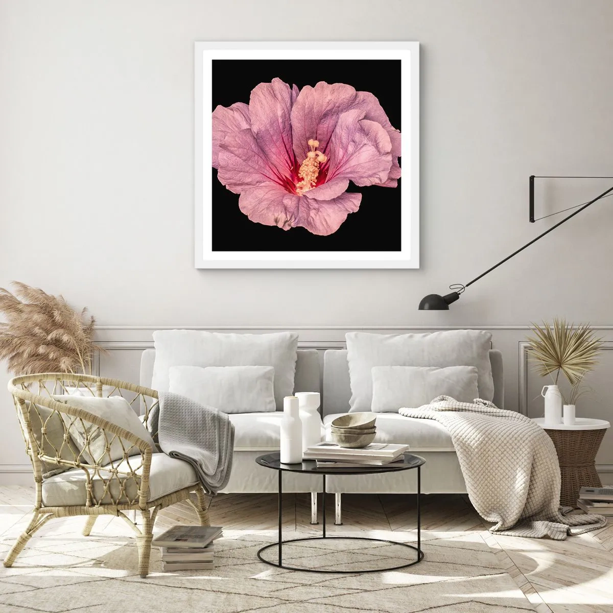 Plakat w białej ramie - Prosto do serca - 50x50 cm