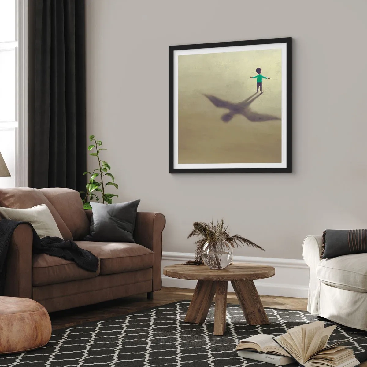 Plakat w czarnej ramie - Bohater przyszłości - 40x40 cm