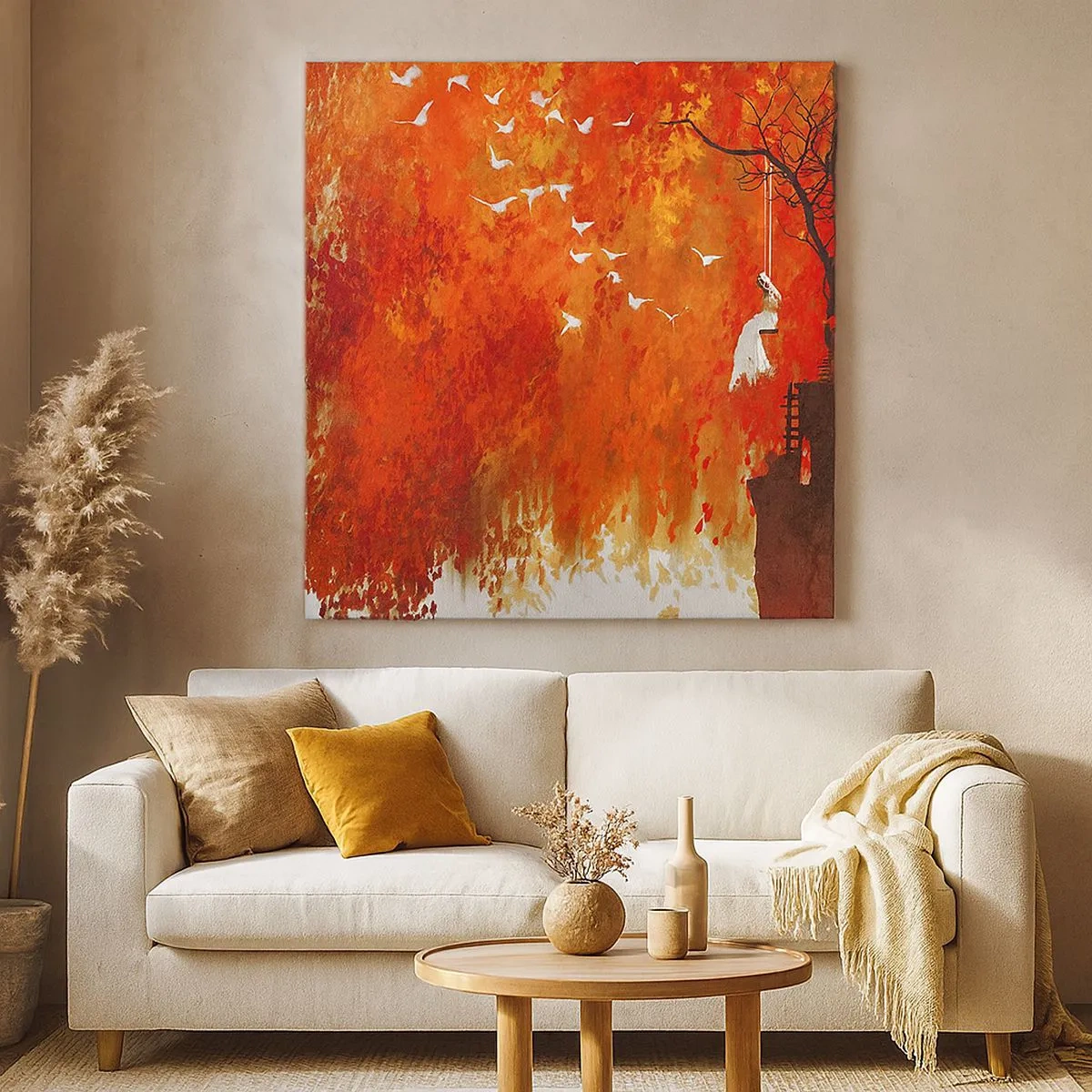 Obraz na płótnie - Poleci z nimi? - 30x30 cm