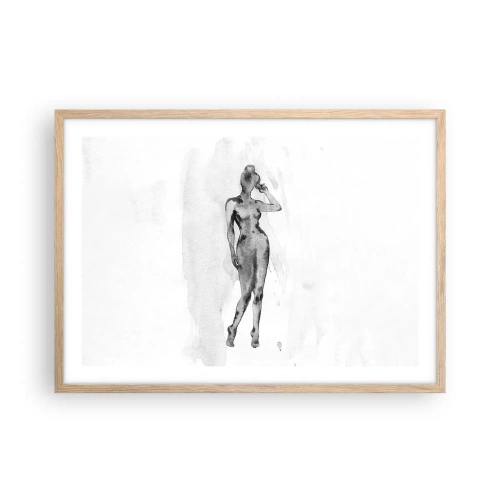 Plakat w ramie jasny dąb - Studium ideału kobiecości - 70x50 cm
