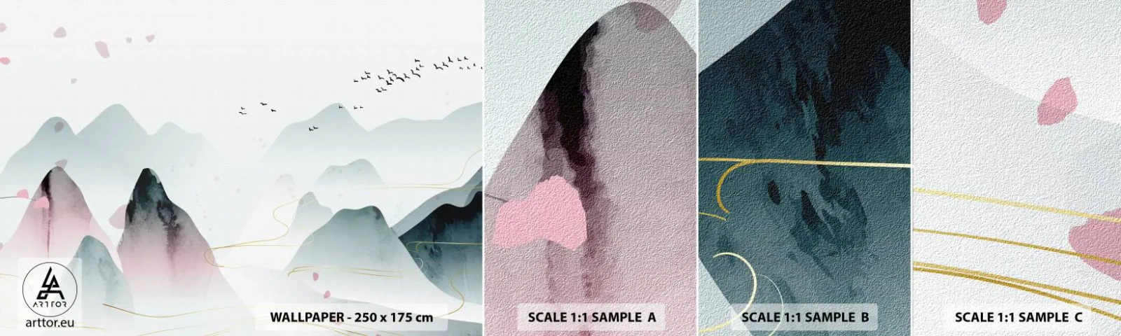 Fototapeta Próbka Standard Eco - Ponad szczytami - Krajobraz, Ptaki, Góry - 100x30 cm