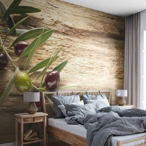 Fototapeta Premium Canvas - Prosto od natury - Gałązka Oliwna, Natura, Oliwki - 450x315 cm