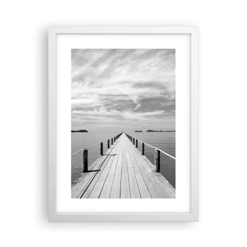 Plakat w białej ramie - A może podróż… - 30x40 cm