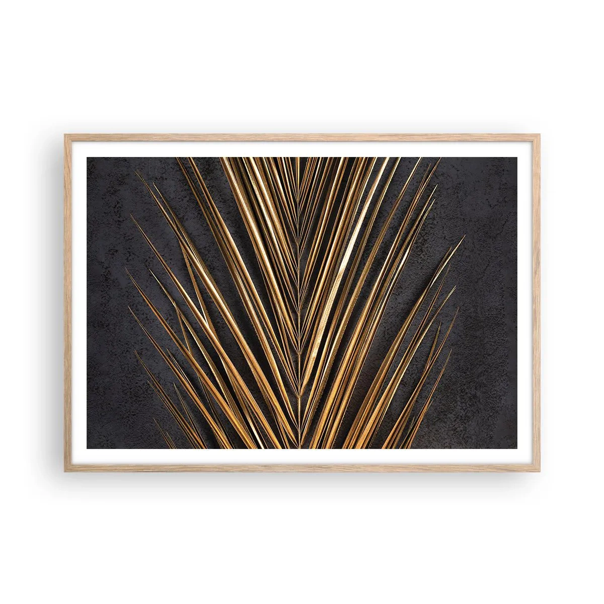 Plakat w ramie jasny dąb - Złoto tropików - 100x70 cm