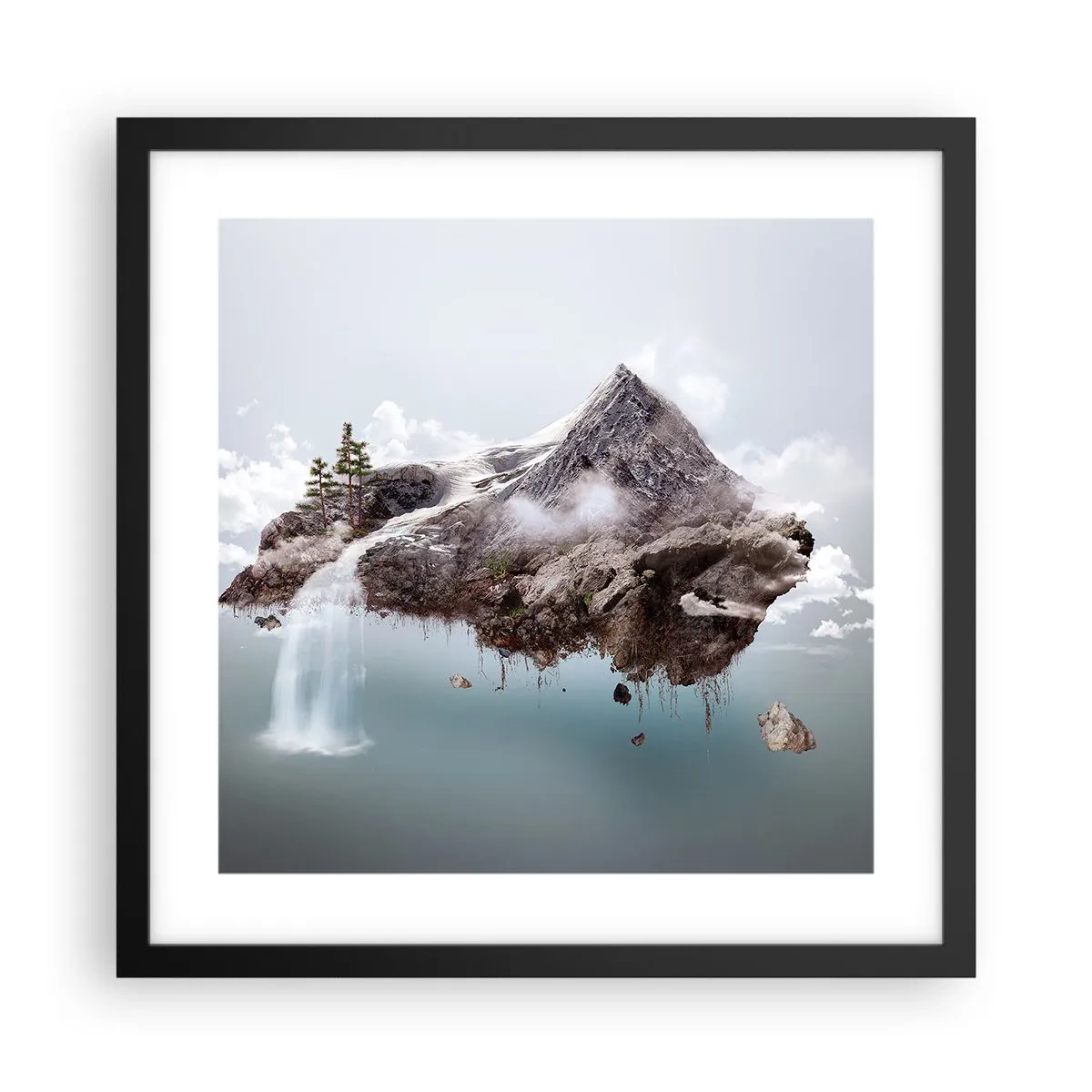 Plakat w czarnej ramie - Okiem surrealisty - 40x40 cm