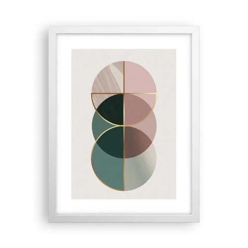 Plakat w białej ramie - Koło za kołem… - 30x40 cm