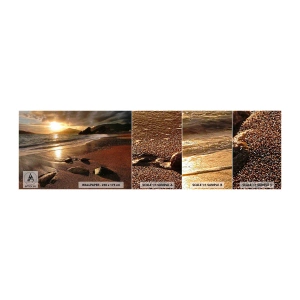 Fototapeta Próbka Standard Eco - Idź za słońcem ku wzgórzom - Krajobraz, Morze, Zachód Słońca - 100x30 cm