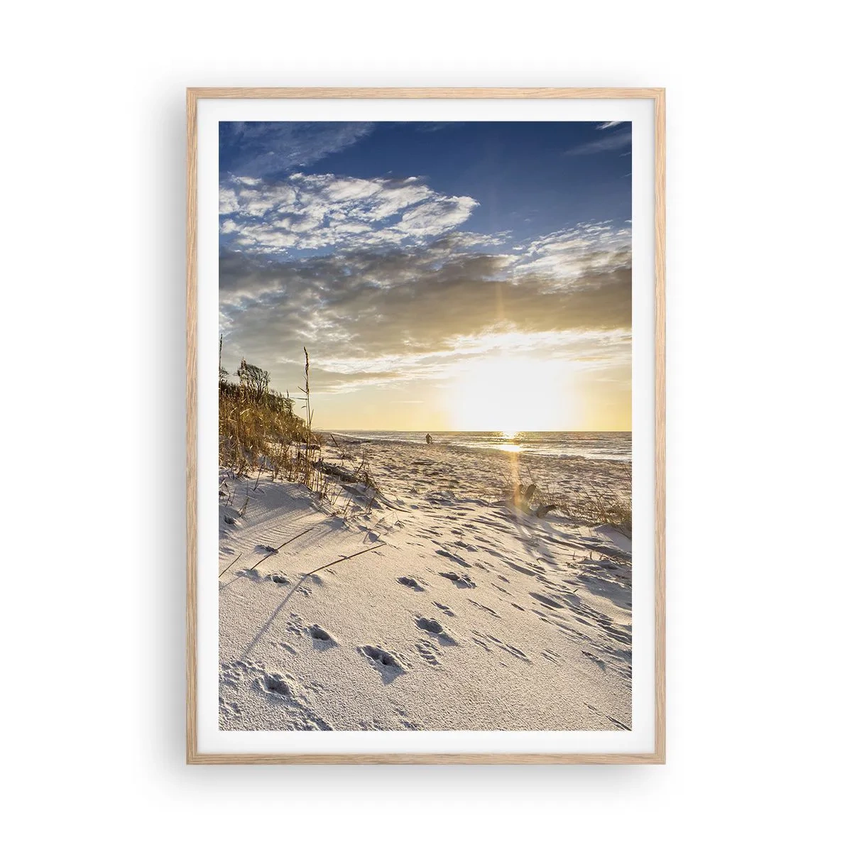 Plakat w ramie jasny dąb - Zaproszenie na spacer - 70x100 cm