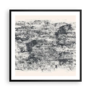 Plakat w czarnej ramie - Mglista kompozycja - 60x60 cm