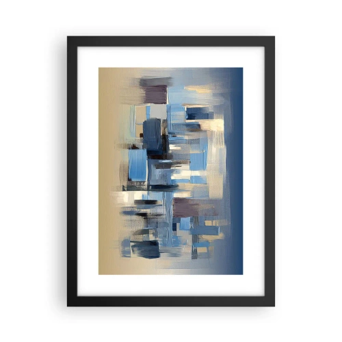 Plakat w czarnej ramie - Błękitna konstrukcja - 30x40 cm