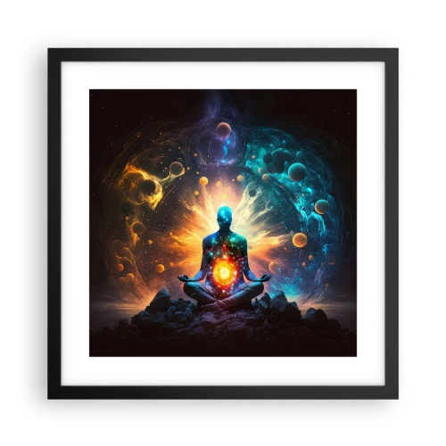 Plakat w czarnej ramie - Kosmiczny spokój - 40x40 cm