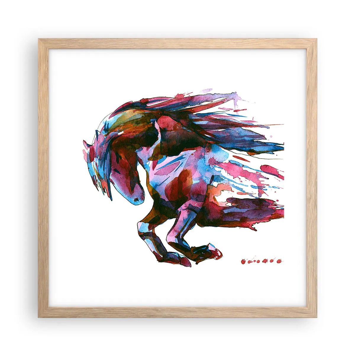 Plakat w ramie jasny dąb - W uniesieniu - 40x40 cm