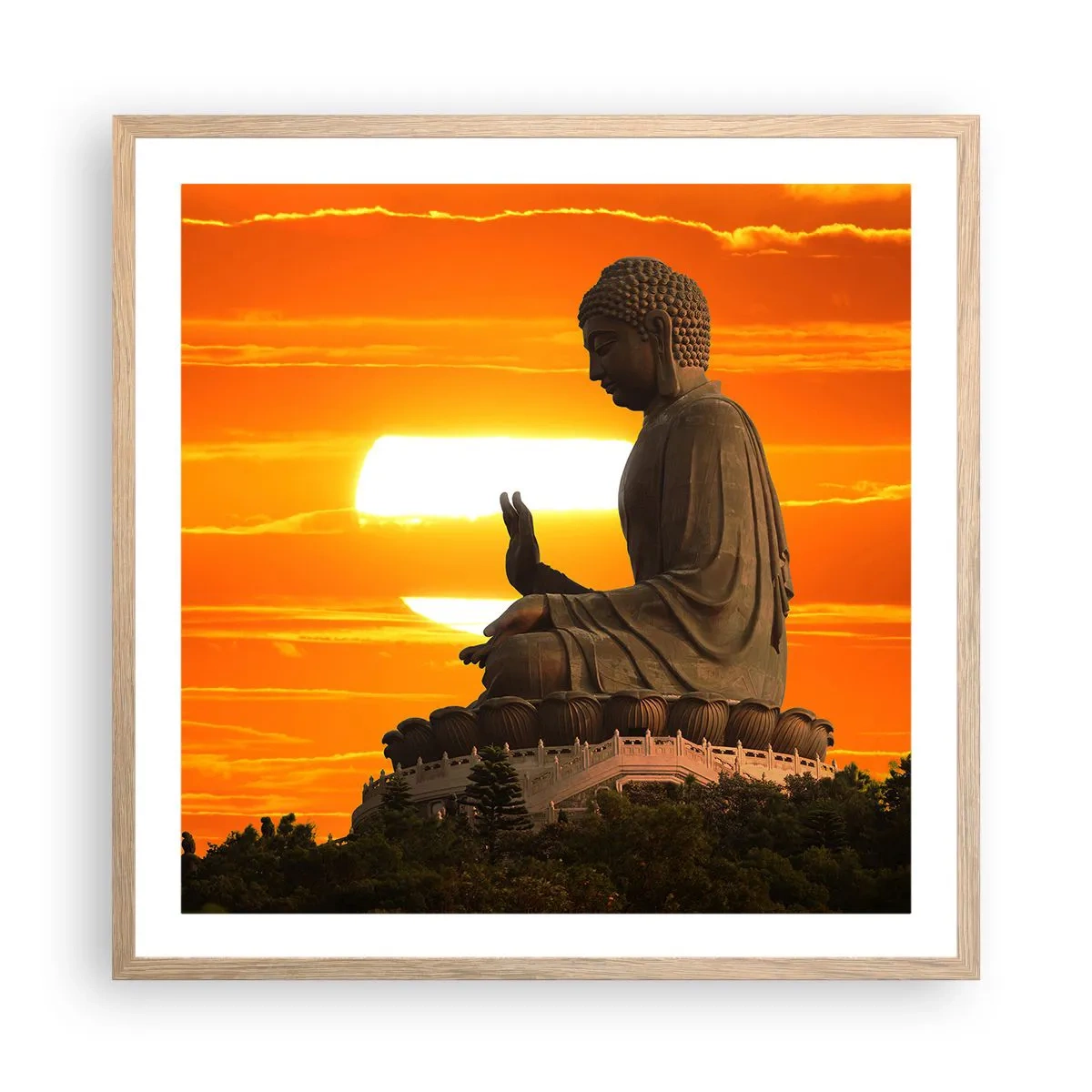 Plakat w ramie jasny dąb - Bez strachu przed światem - 60x60 cm