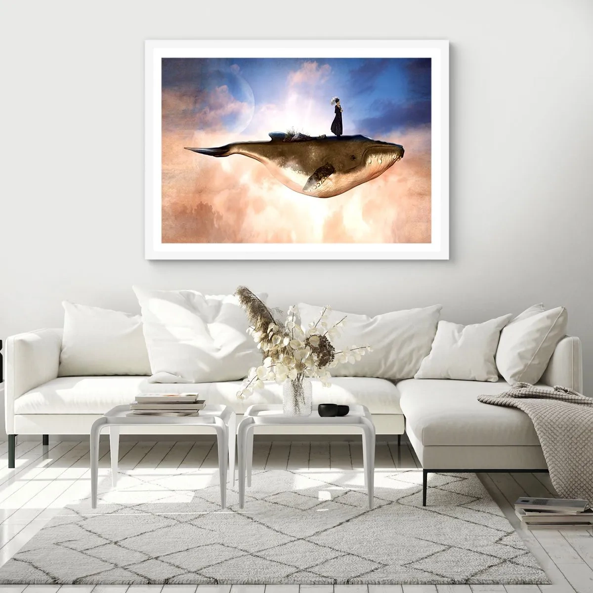 Plakat w białej ramie - Nadrealna podróż - 50x40 cm