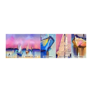 Fototapeta Próbka Samoprzylepna Deluxe Sticker - Kierunek: szerokie wody - Krajobraz, Jezioro, Żaglówka - 100x30 cm