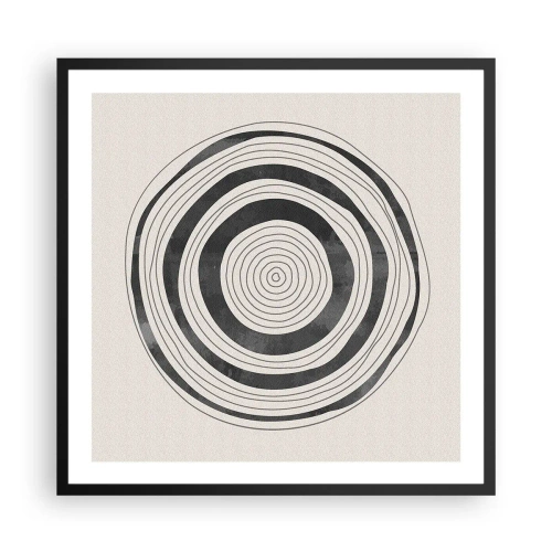 Plakat w czarnej ramie - Ważne to co pomiędzy - 60x60 cm