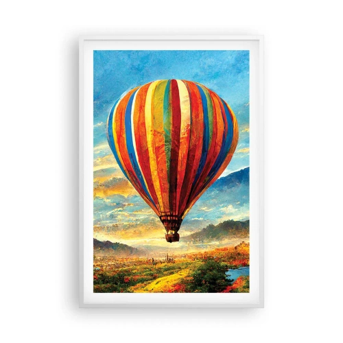 Plakat w białej ramie - W ciszy widać więcej - 61x91 cm