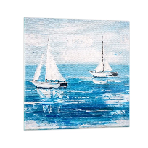 Obraz na szkle - Z przyjacielem u boku - 50x50 cm