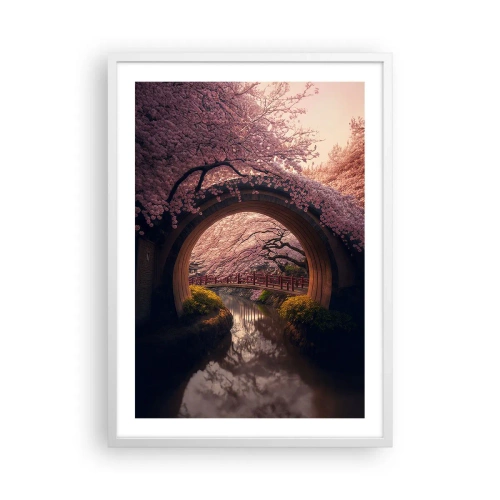 Plakat w białej ramie - Japońska wiosna - 50x70 cm