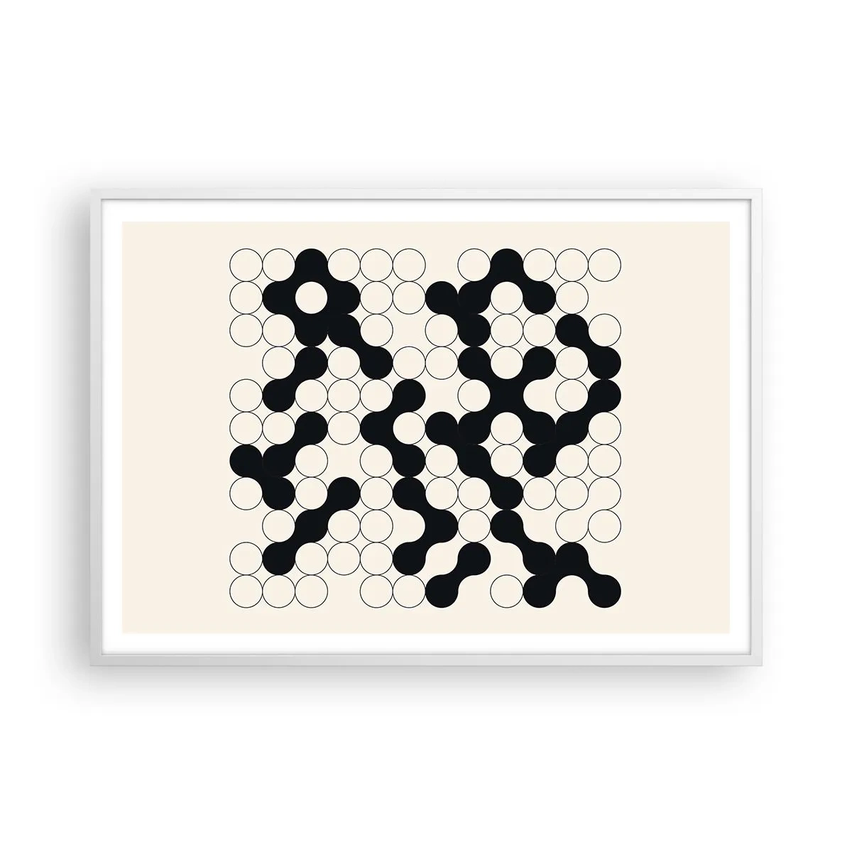 Plakat w białej ramie - Chińska gra – wariacja - 100x70 cm