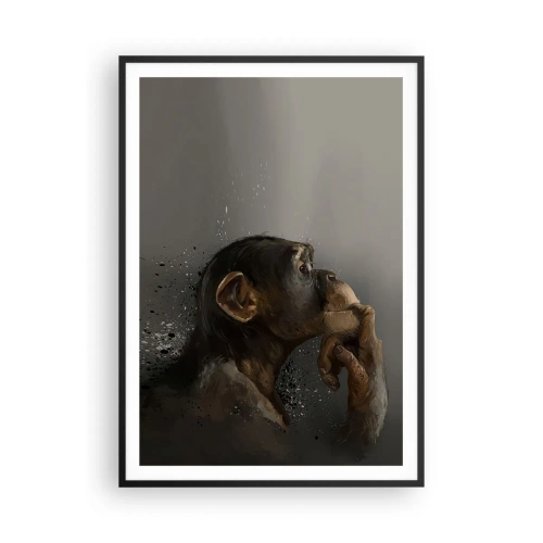 Plakat w czarnej ramie - Z pewnością myśliciel - 70x100 cm