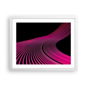 Plakat w białej ramie - Aleja światła - 50x40 cm