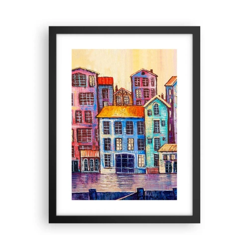 Plakat w czarnej ramie - Miasto jak z bajki - 30x40 cm