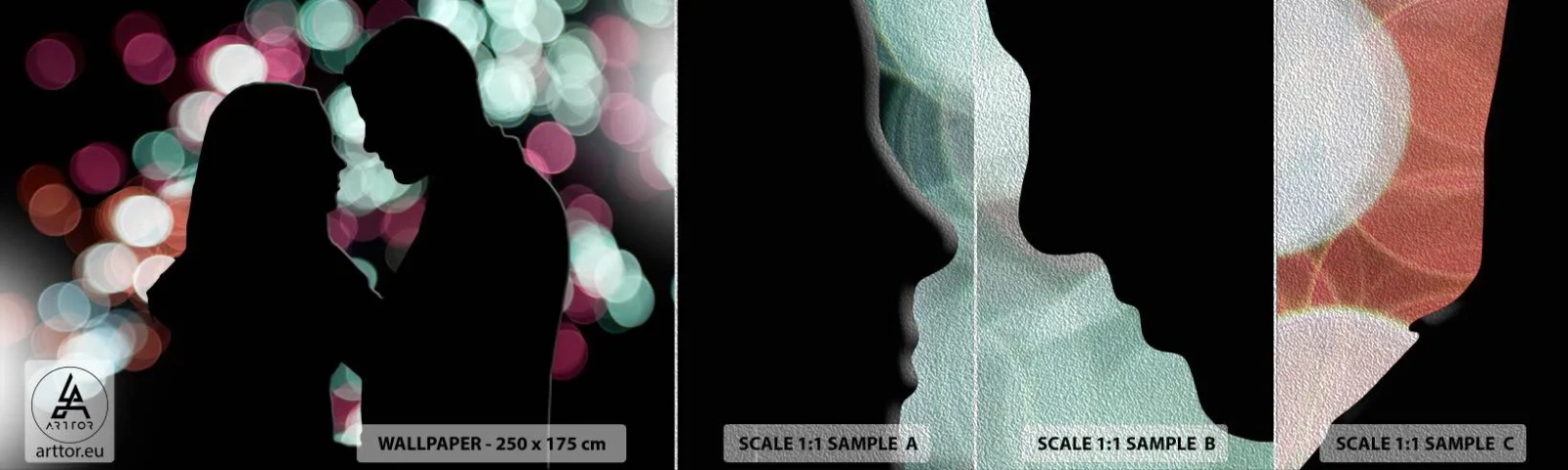 Fototapeta Próbka Premium Sand - Tak! - Ludzie, Zakochana Para, Nocna Randka - 100x30 cm