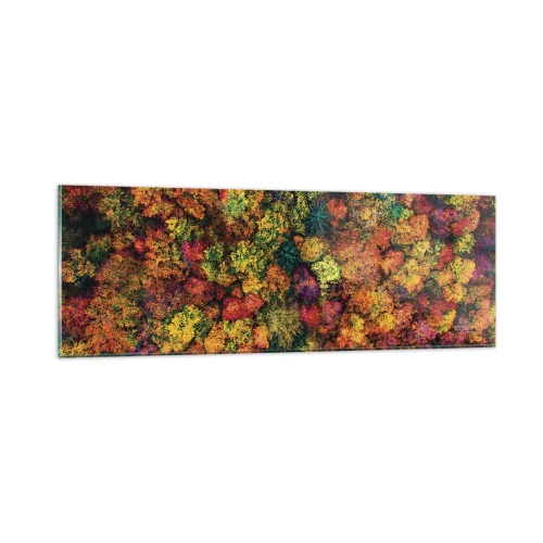 Obraz na szkle - Bukiet jesiennych drzew - 90x30 cm