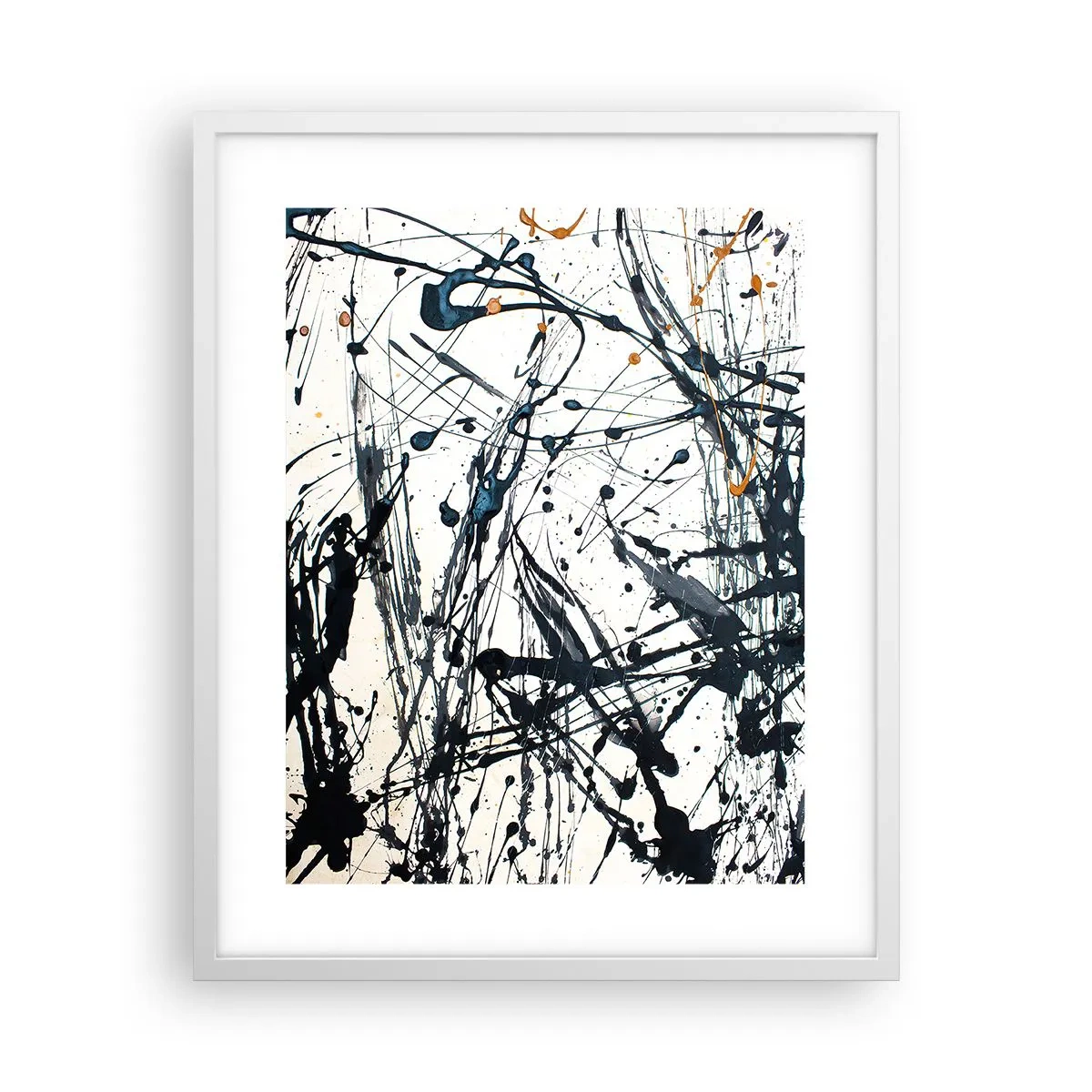 Plakat w białej ramie - Abstrakcja ekspresjonistyczna - 40x50 cm
