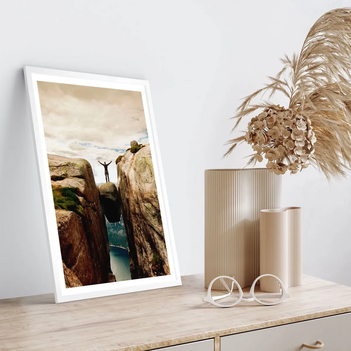 Plakat w białej ramie - Jak się czuję?! - 70x100 cm