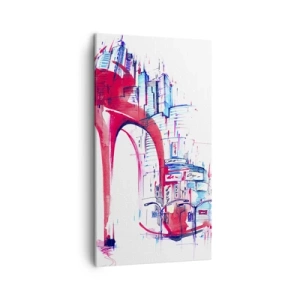 Obraz na płótnie - Wielkomiejska elegantka - 45x80 cm