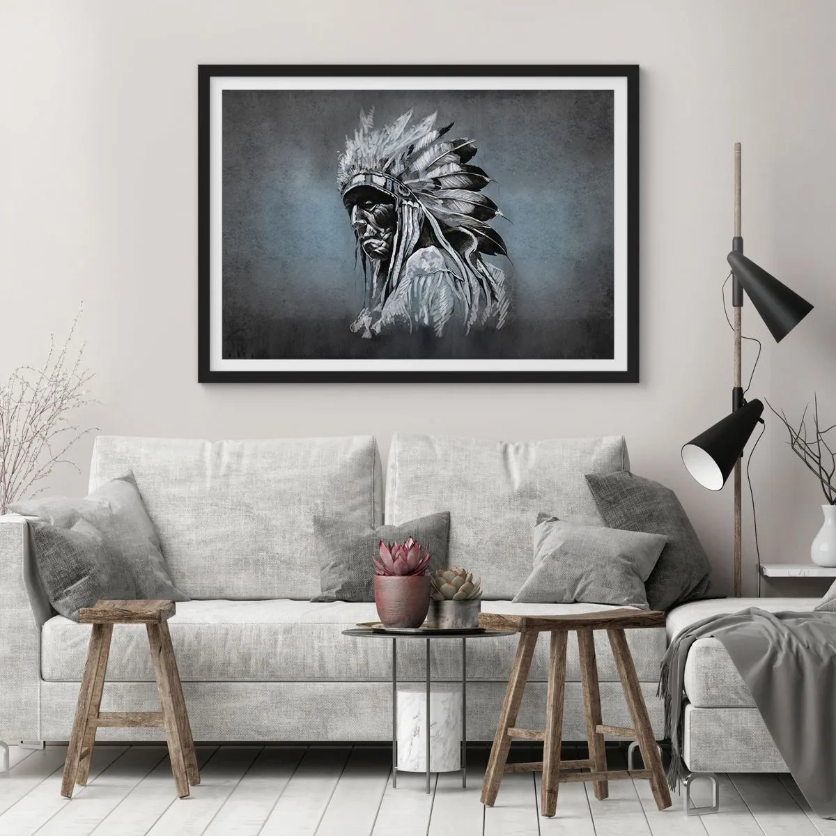 Plakat w czarnej ramie - Powrót do korzeni - 50x40 cm