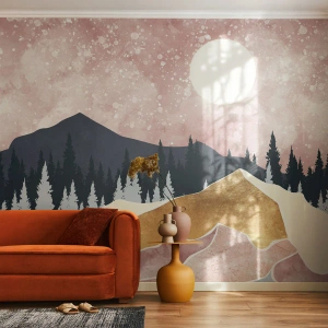 Fototapeta Premium Sand - Nocna straż - Grafika, Krajobraz, Góry - 300x210 cm