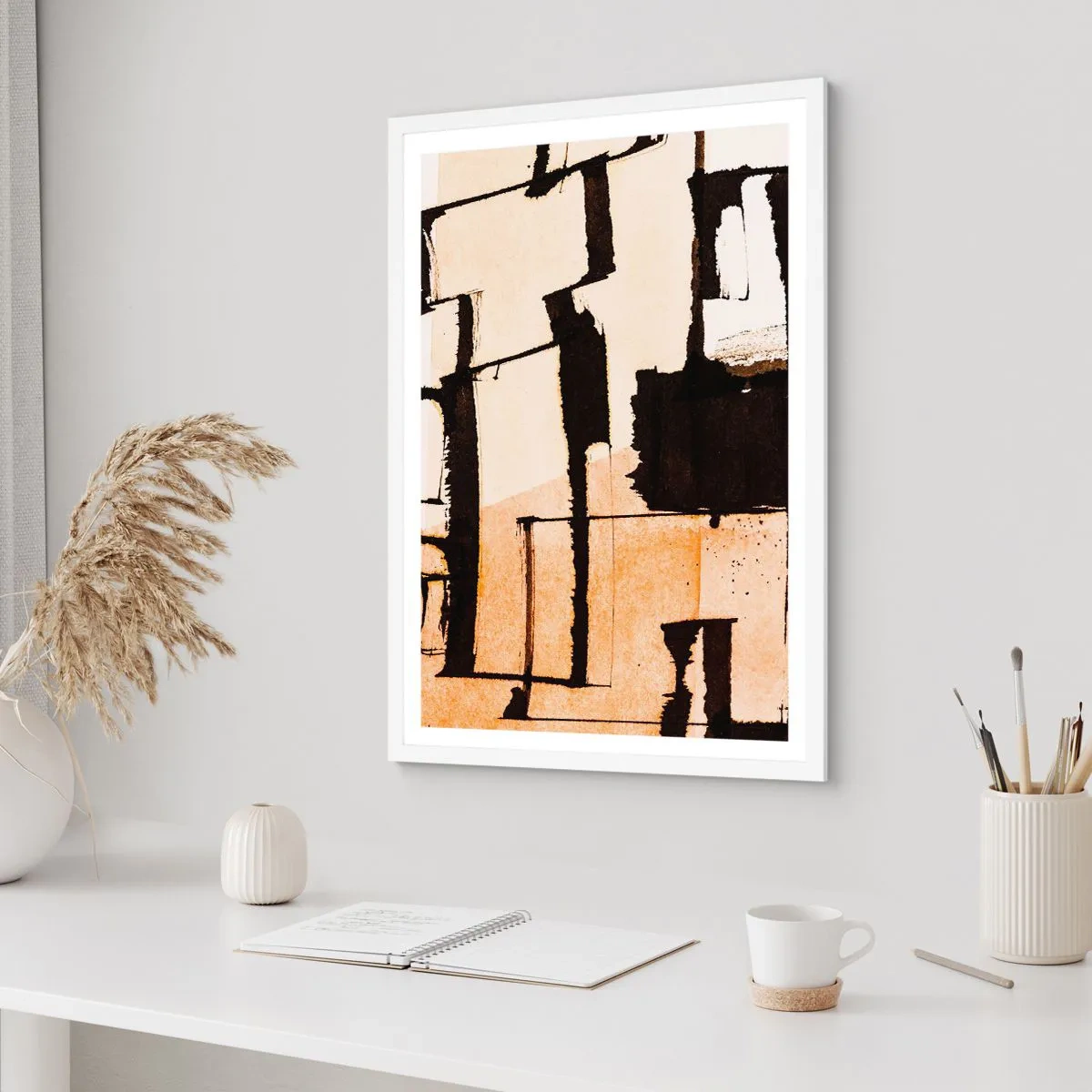 Plakat w białej ramie - Jednak porządek - 50x70 cm