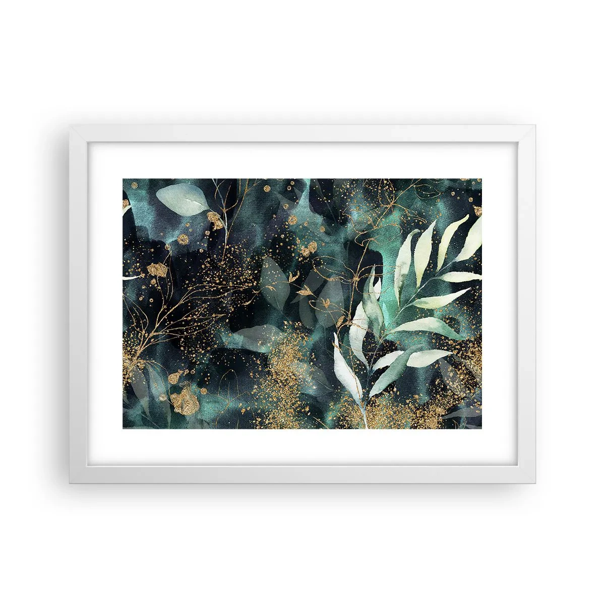 Plakat w białej ramie - Zaczarowany ogród - 40x30 cm