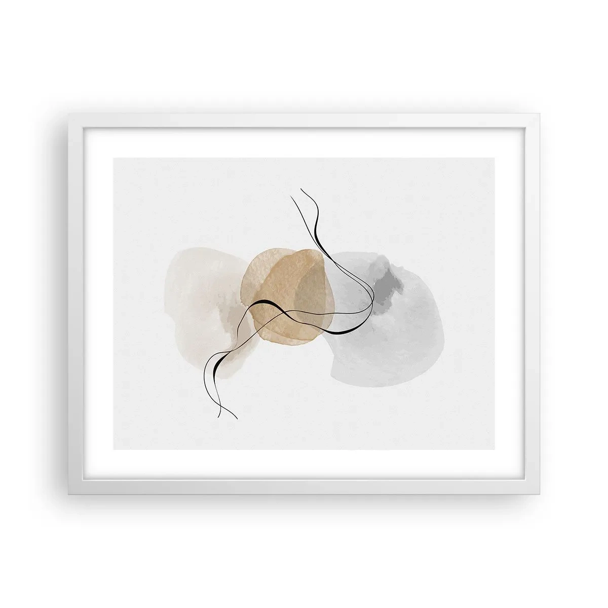 Plakat w białej ramie - Powietrzne paciorki - 50x40 cm