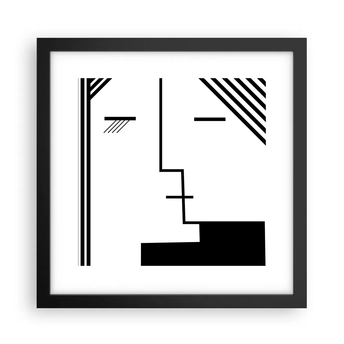 Plakat w czarnej ramie - Po prostu pocałunek - 30x30 cm
