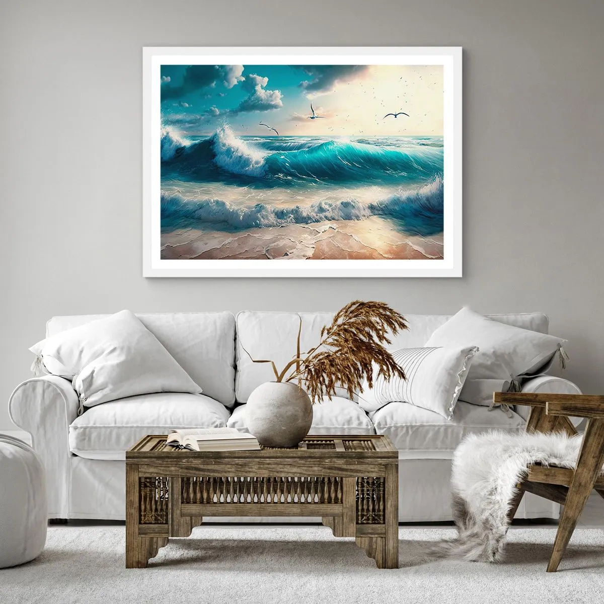 Plakat w białej ramie - Szumi tylko dla ciebie - 30x30 cm