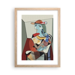 Plakat w ramie jasny dąb - Oczami Picassa - 30x40 cm