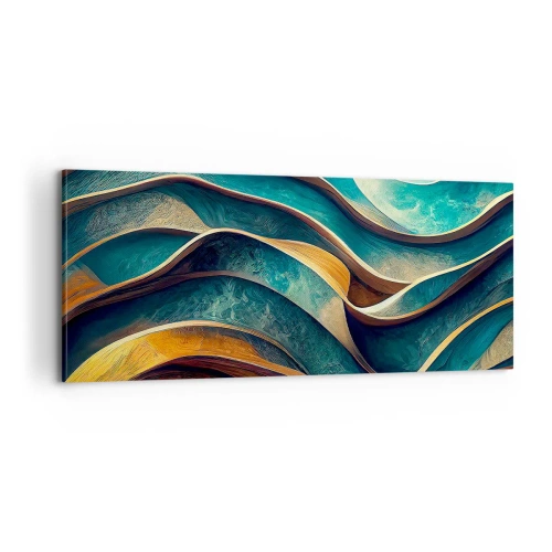 Obraz na płótnie - Meandry błękitu - 100x40 cm