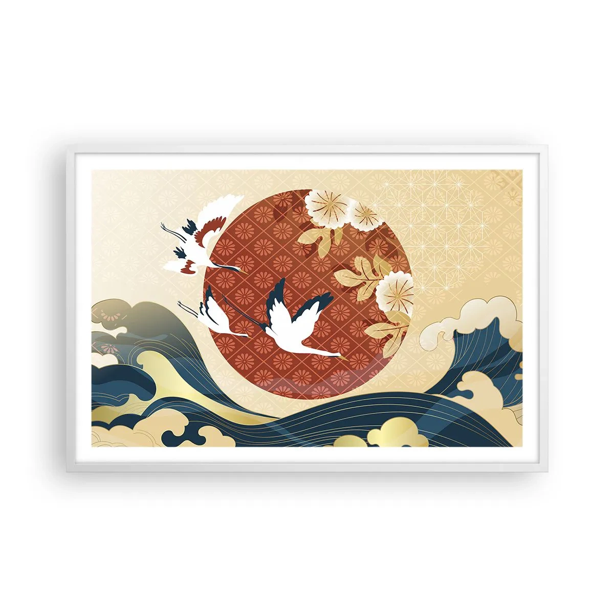 Plakat w białej ramie - Japońska baśń - 91x61 cm