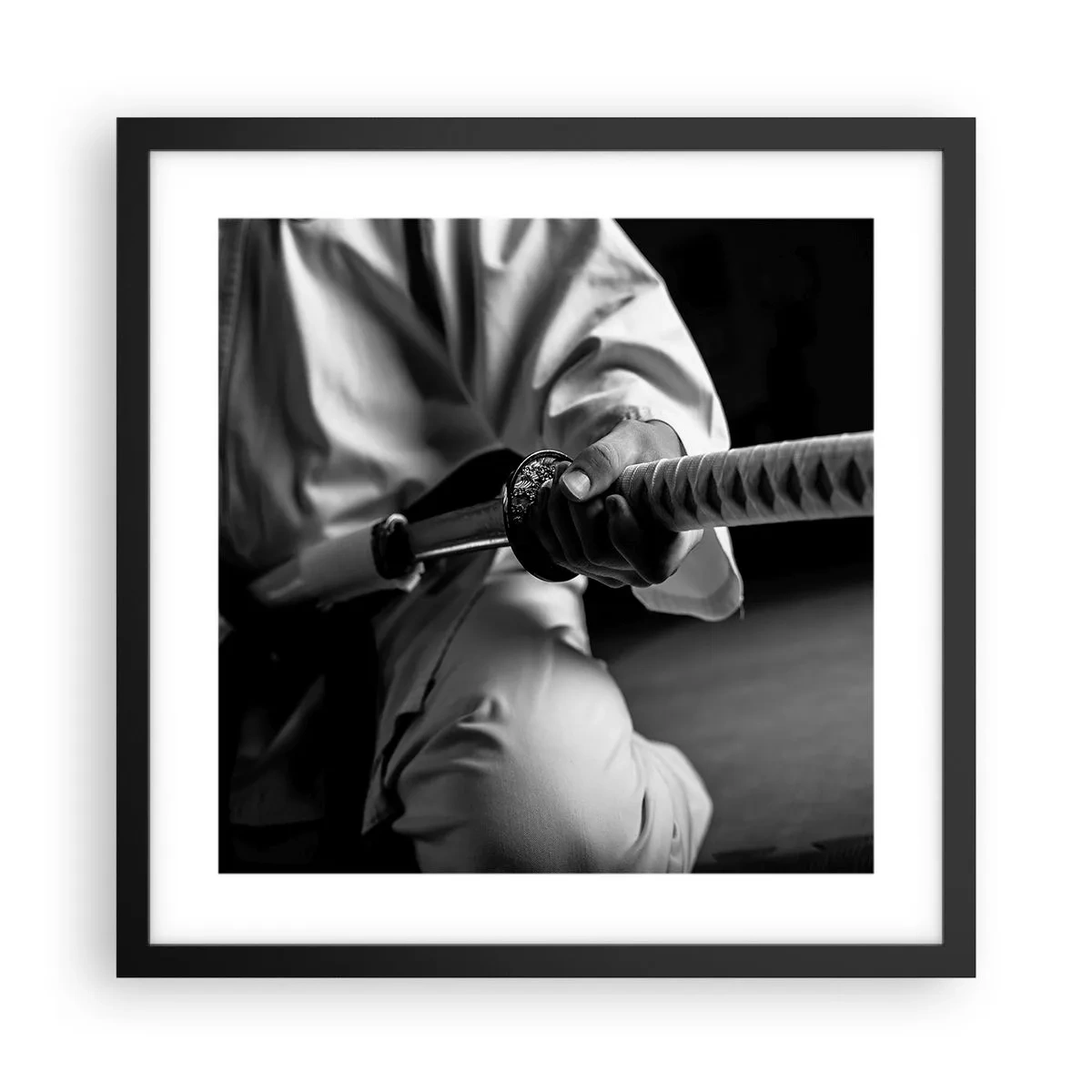 Plakat w czarnej ramie - Dusza wojownika - 40x40 cm