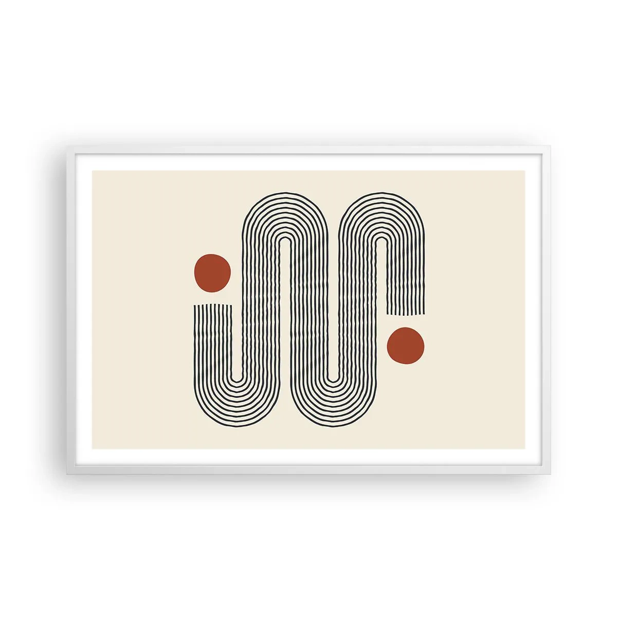 Plakat w białej ramie - Od początku do końca - 91x61 cm