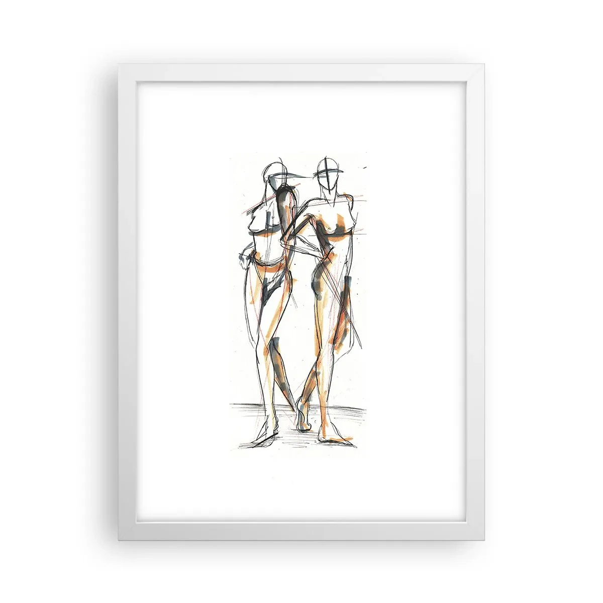 Plakat w białej ramie - Studium wdzięku - 30x40 cm