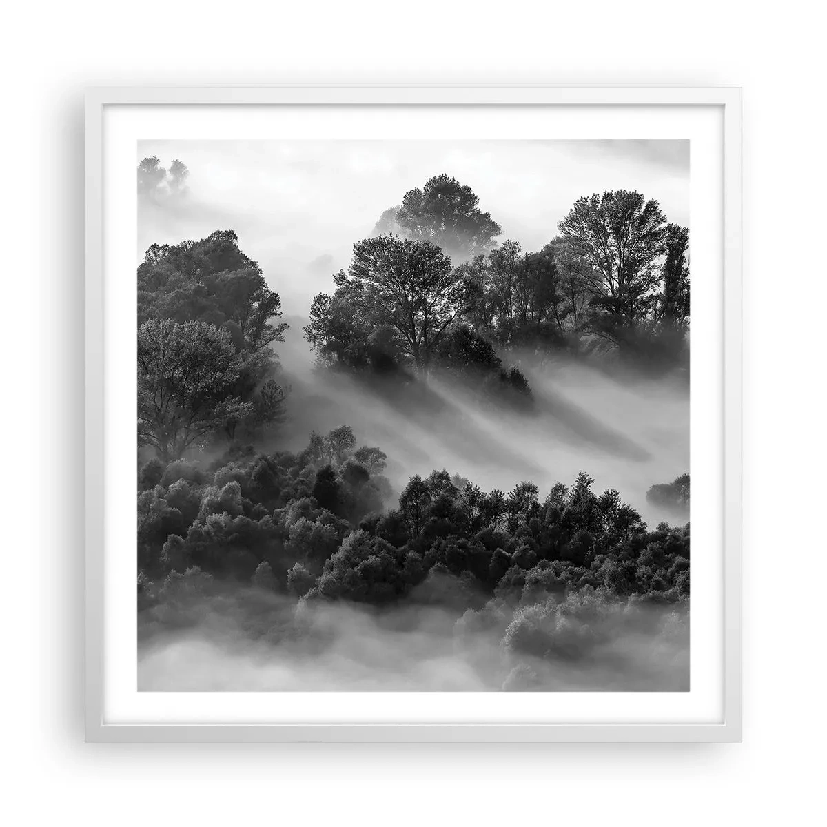 Plakat w białej ramie - Wstający ze snu - 60x60 cm