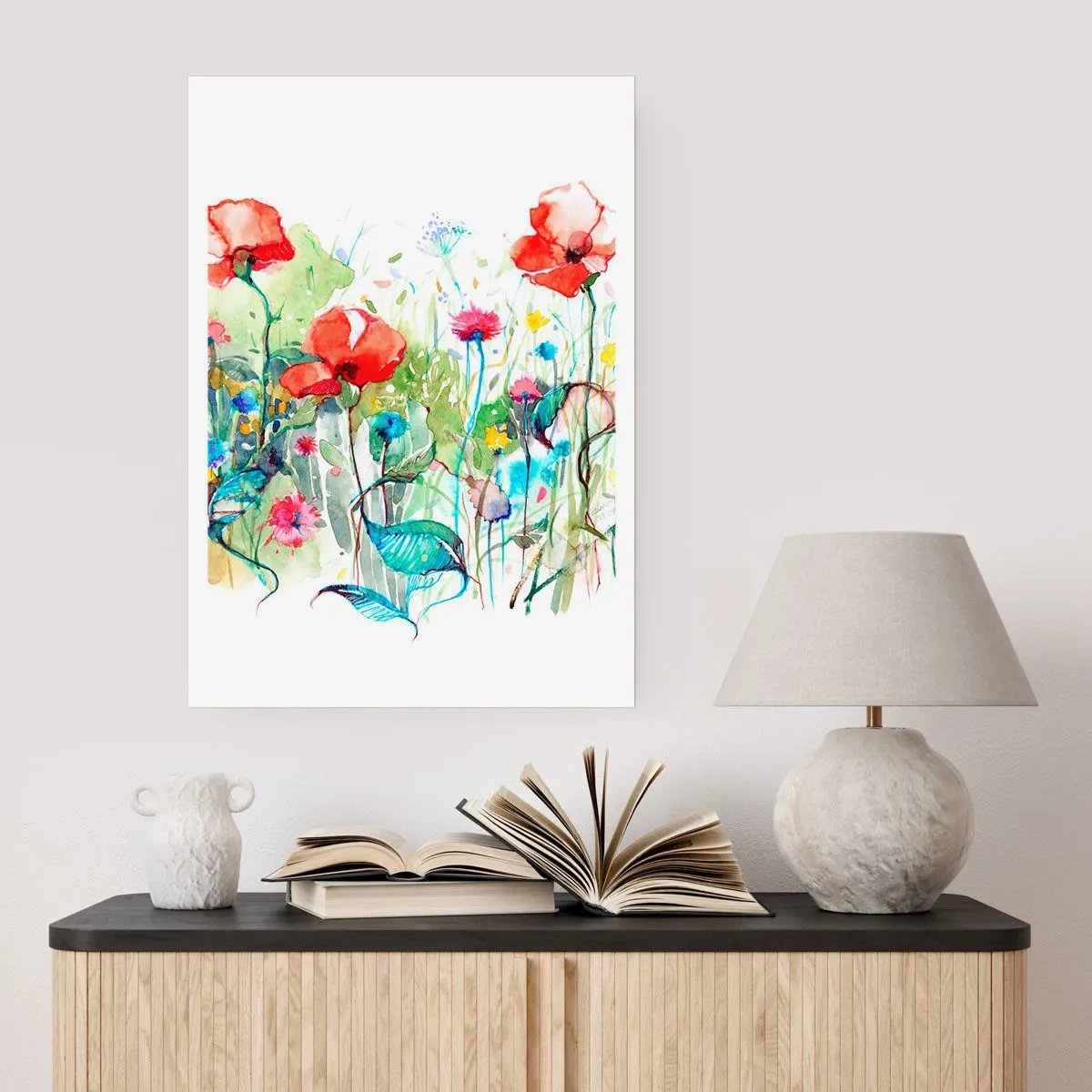 Plakat - Kwitnąca majem łąka - 70x100 cm