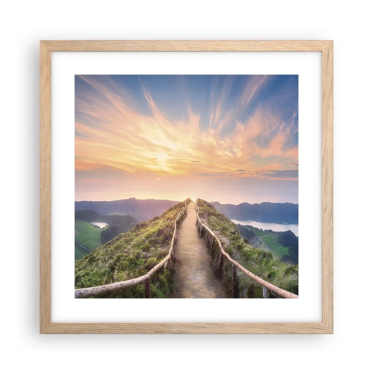 Plakat w ramie jasny dąb - Blisko nieba - 40x40 cm