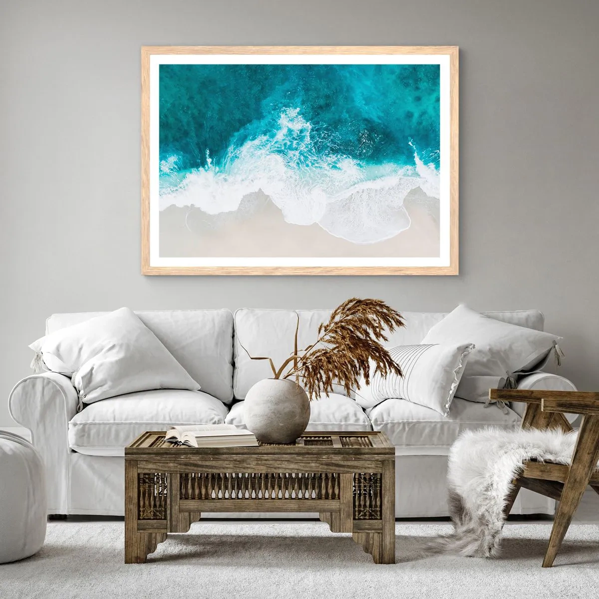 Plakat w ramie jasny dąb - Naturalna pieszczota - 50x40 cm